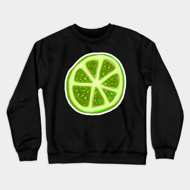 Lime Slice Crewneck Sweatshirt by saradaboru